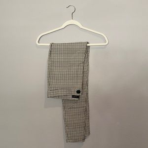 Zara Plaid Stretch Pants- Cream and Black